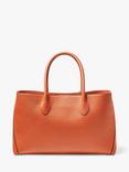 Aspinal of London Pebble Leather London Tote Bag, Orange