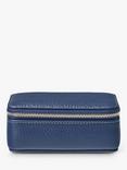Aspinal of London Medium Pebble Leather Jewellery Case, Caspian Blue