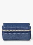 Aspinal of London Small Pebble Leather Jewellery Case, Caspian Blue