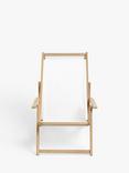 John Lewis ANYDAY Acacia Wood Deck Chair Frame & Sling, Natural/White