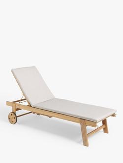 John Lewis Acacia Wood Sun Lounger, Natural, Natural