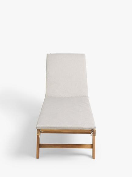 John Lewis Acacia Wood Sun Lounger, Natural - view 2, Natural
