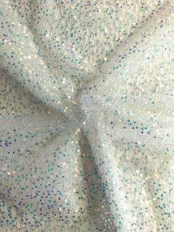 Carrington Fabrics Unicorn Sequin Stretch Tulle Fabric, Multi, Multi