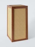 John Lewis Poly Rattan and Bamboo Laundry Basket, Cherry Wood