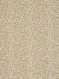 Peter Horton Textiles Forest Fruit Cotton Fabric. Natural/Red