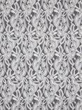 Peter Horton Textiles Leaf Motif Viscose Fabric, Grey