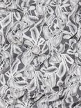 Peter Horton Textiles Leaf Motif Viscose Fabric, Grey