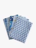 Liberty Fabrics Garden Follie Fat Quarter Fabrics, Pack of 5, Blue