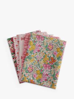 Liberty Fabrics Jardiniere Fat Quarter Fabrics, Pack of 5, Pink