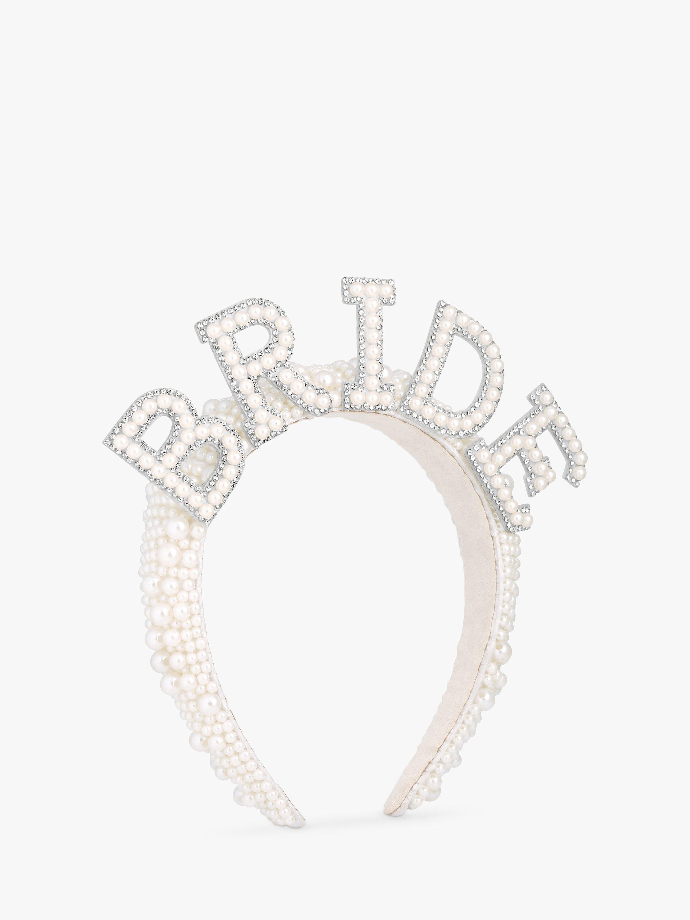 Product image 1 of 2, which shows Jon Richard Bride Pearl Headband, White