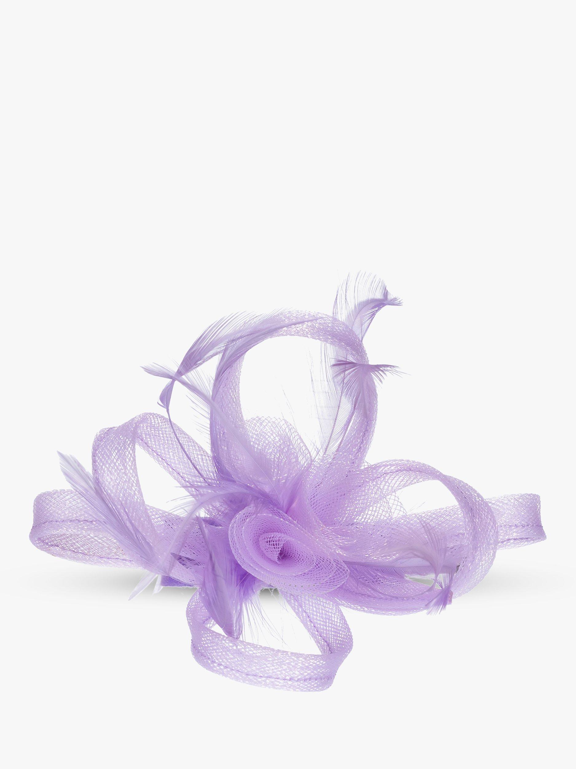 Jon Richard Small Hair Clip Fascinator, Lavender