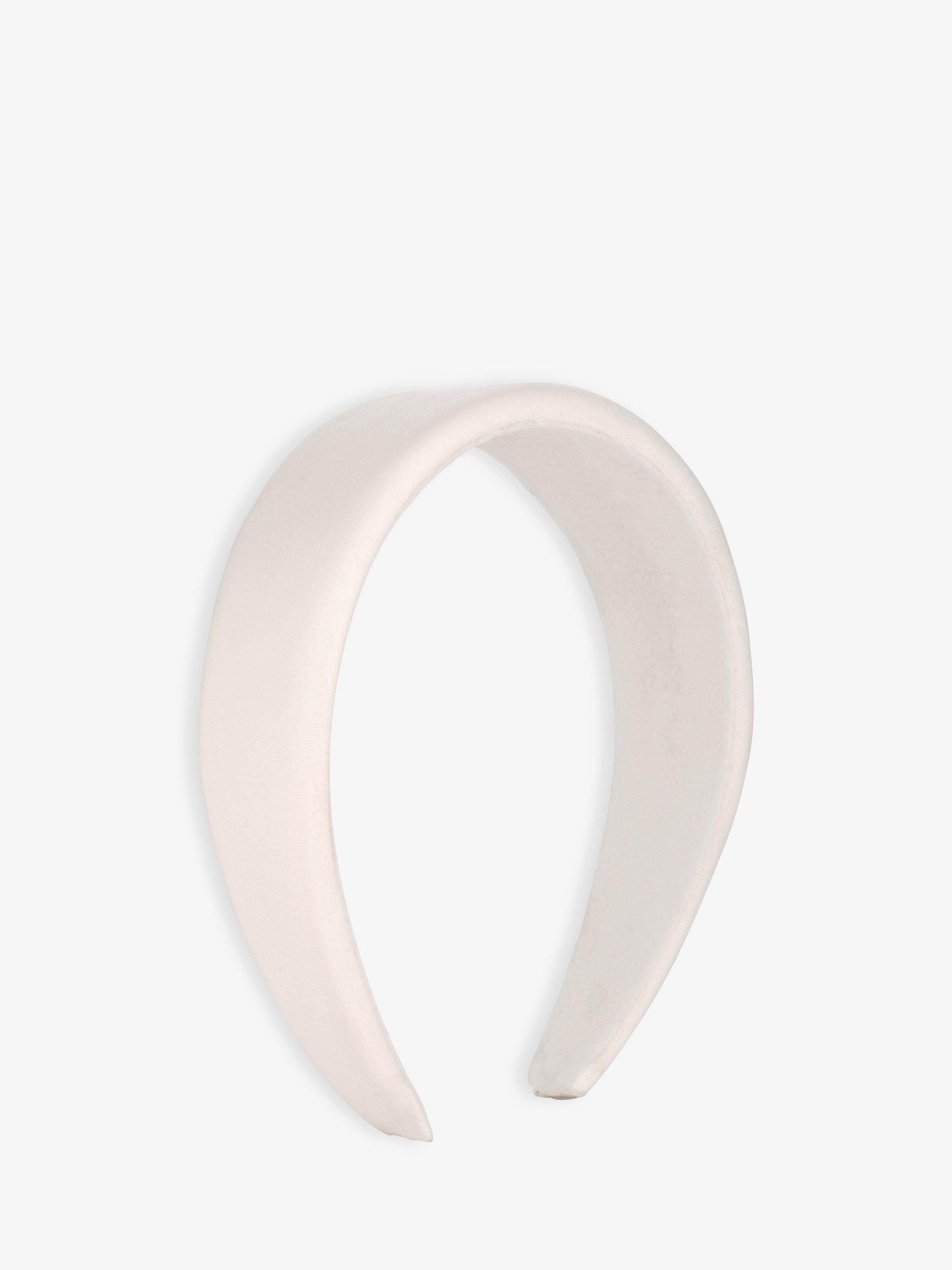 Product image 1 of 2, which shows Jon Richard Bridal Satin Headband, White