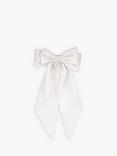 Jon Richard Satin Bow Hair Clip, Natural