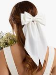 Jon Richard Satin Bow Hair Clip, Natural