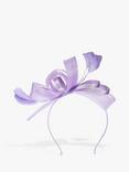 Jon Richard Medium Feather Bow Fascinator, Purple