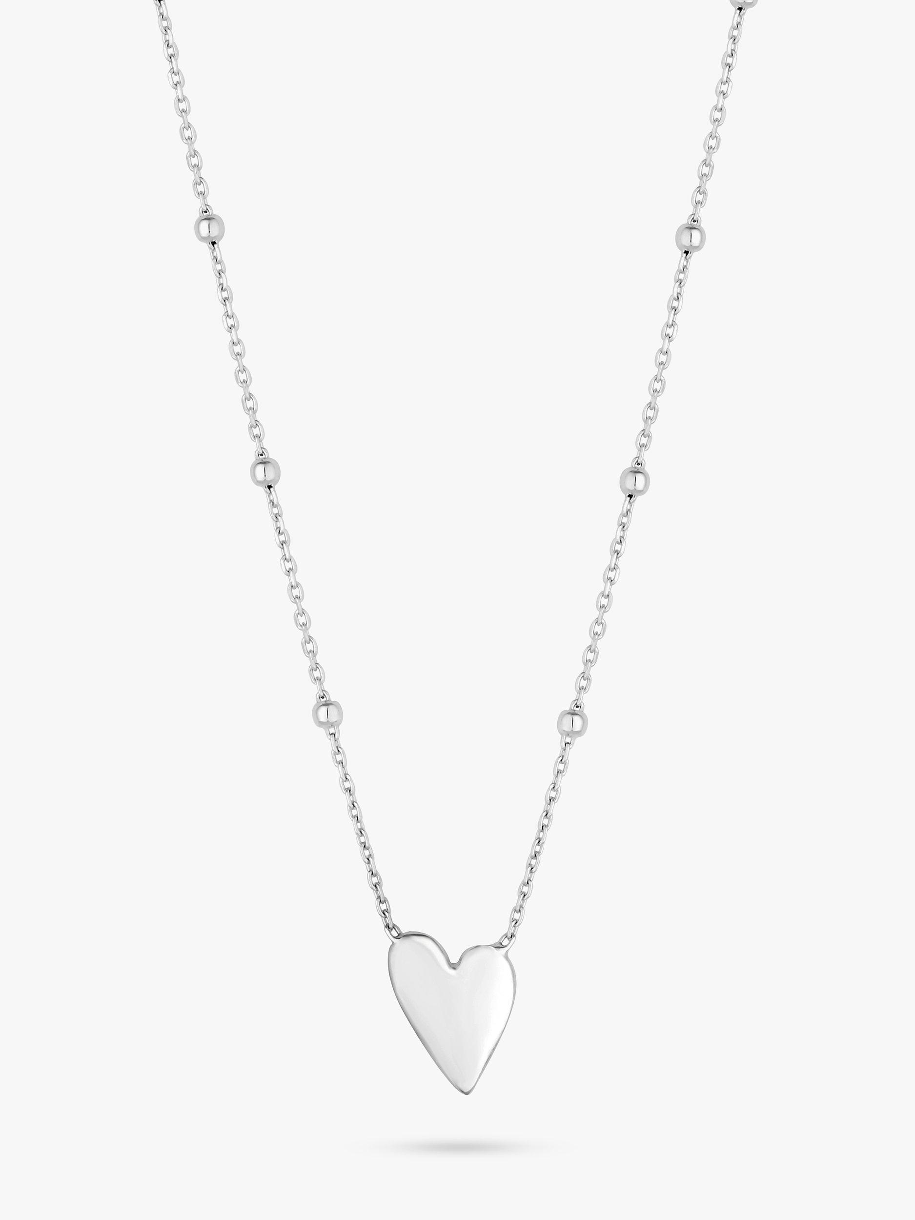 Product image 1 of 3, which shows Simply Silver Heart Pendant Necklace, Silver