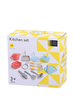 John Lewis Toy Kitchen Set, 18 Piece - view 2, Multi