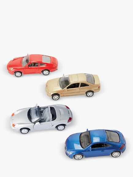 John Lewis Toy Cars, Pack of 4, Assorted, Multi