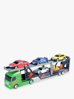 John Lewis Toy Car Transporter & 4 Cars Set, Assorted, Multi