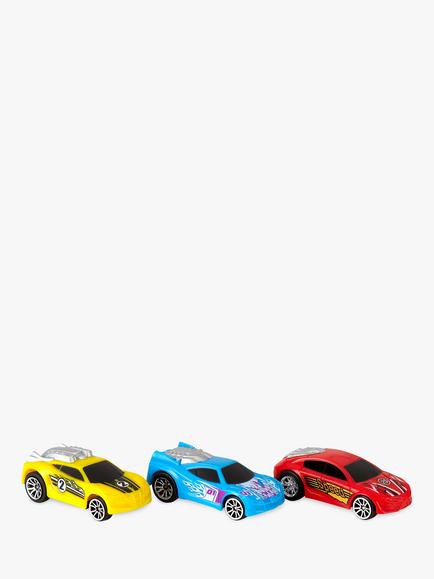 John Lewis Toy Friction Motor Cars, Pack of 3, Assorted, Multi