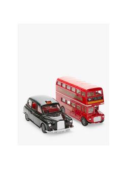John Lewis London Bus and Taxi Set, Multi
