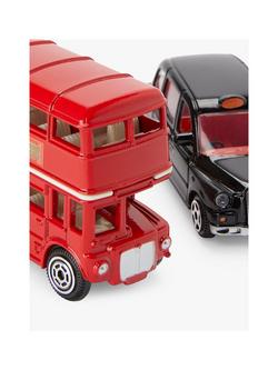 John Lewis Toy London Bus & Taxi Cab, Pack of 2, Assorted - view 2, Multi