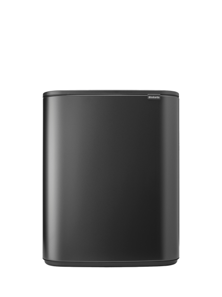 Brabantia Bo Recycling Touch Bin, 2x 30L, Confident Grey