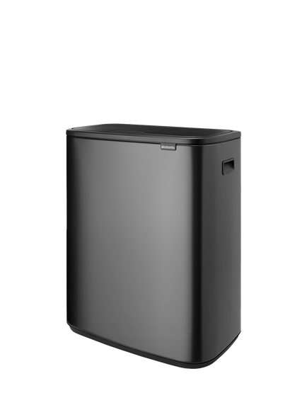 Brabantia Bo Recycling Touch Bin, 2x 30L - view 2, Confident Grey