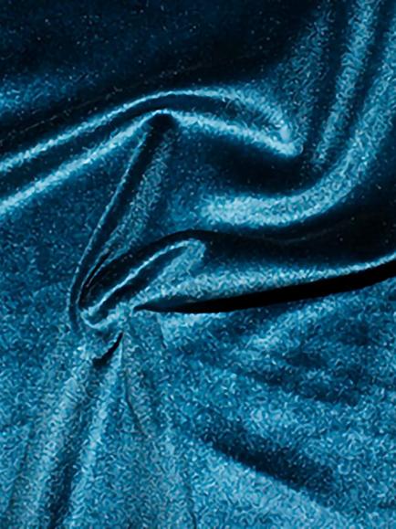 Oddies Textiles Stretch Velvet Fabric, Teal