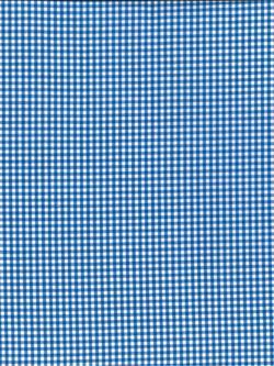 Oddies Textiles Small Cotton Gingham Fabric, Royal Blue/White