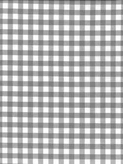 Oddies Textiles Large Cotton Gingham Fabric, Grey/White