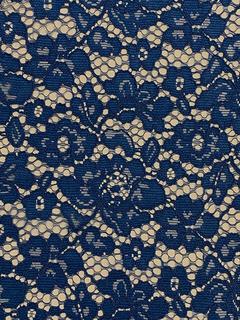 John Louden Corded Lace Fabric, Royal Blue