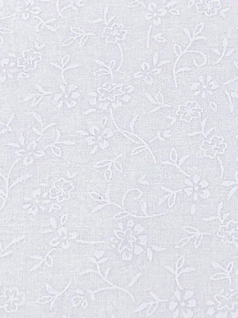 John Louden Floral Cotton Lacquer Fabric, White