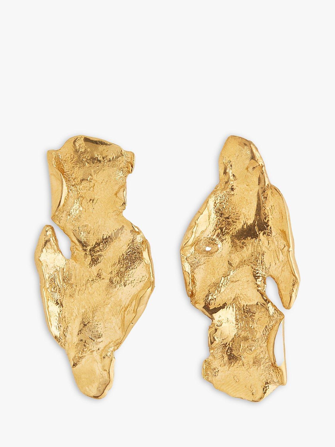 Product image 1 of 2, which shows Deborah Blyth Flow Stud Earrings, Gold