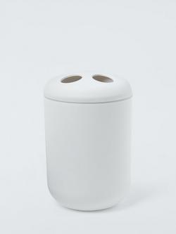 John Lewis Essential Toothbrush Holder, White, White
