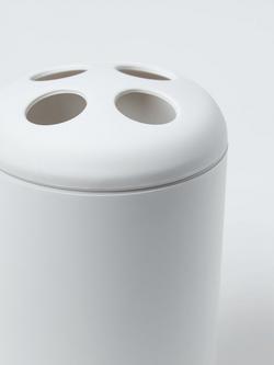 John Lewis Essential Toothbrush Holder, White - view 2, White