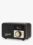 Roberts Revival Petite 2 DAB/DAB+/FM Bluetooth Portable Digital Radio with Alarm, Black