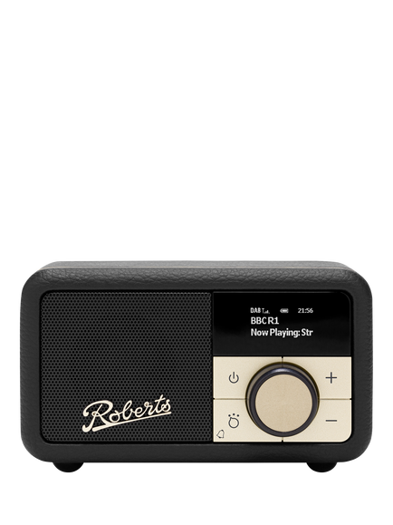Roberts Revival Petite 2 DAB/DAB+/FM Bluetooth Portable Digital Radio with Alarm, Black