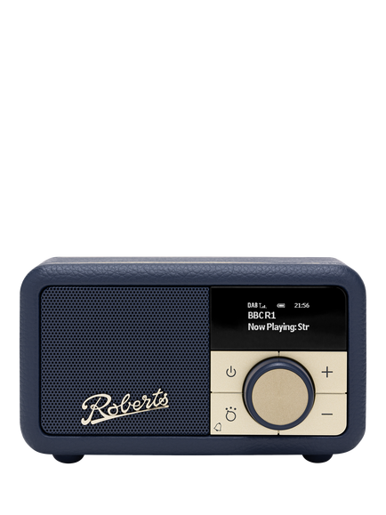Roberts Revival Petite 2 DAB/DAB+/FM Bluetooth Portable Digital Radio with Alarm, Midnight Blue