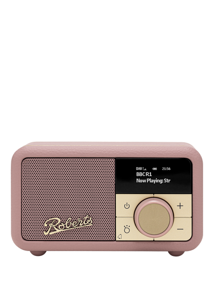 Roberts Revival Petite 2 DAB/DAB+/FM Bluetooth Portable Digital Radio with Alarm, Dusky Pink
