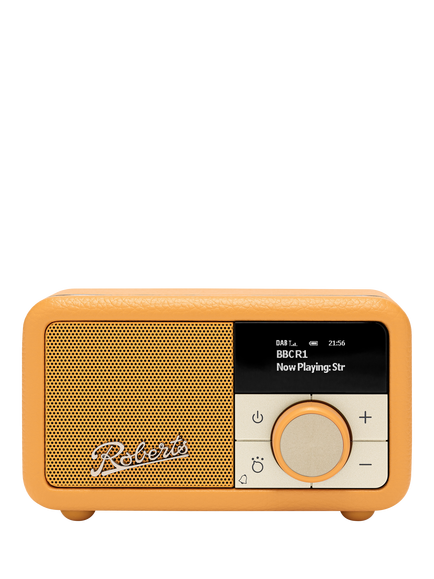 Roberts Revival Petite 2 DAB/DAB+/FM Bluetooth Portable Digital Radio with Alarm, Sunburst Yellow