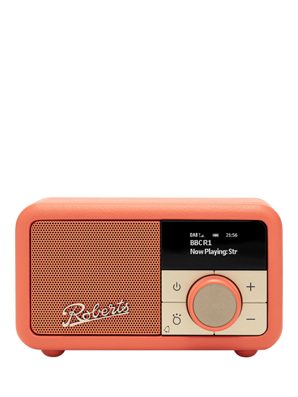 Roberts Revival Petite 2 DAB/DAB+/FM Bluetooth Portable Digital Radio with Alarm, Pop Orange
