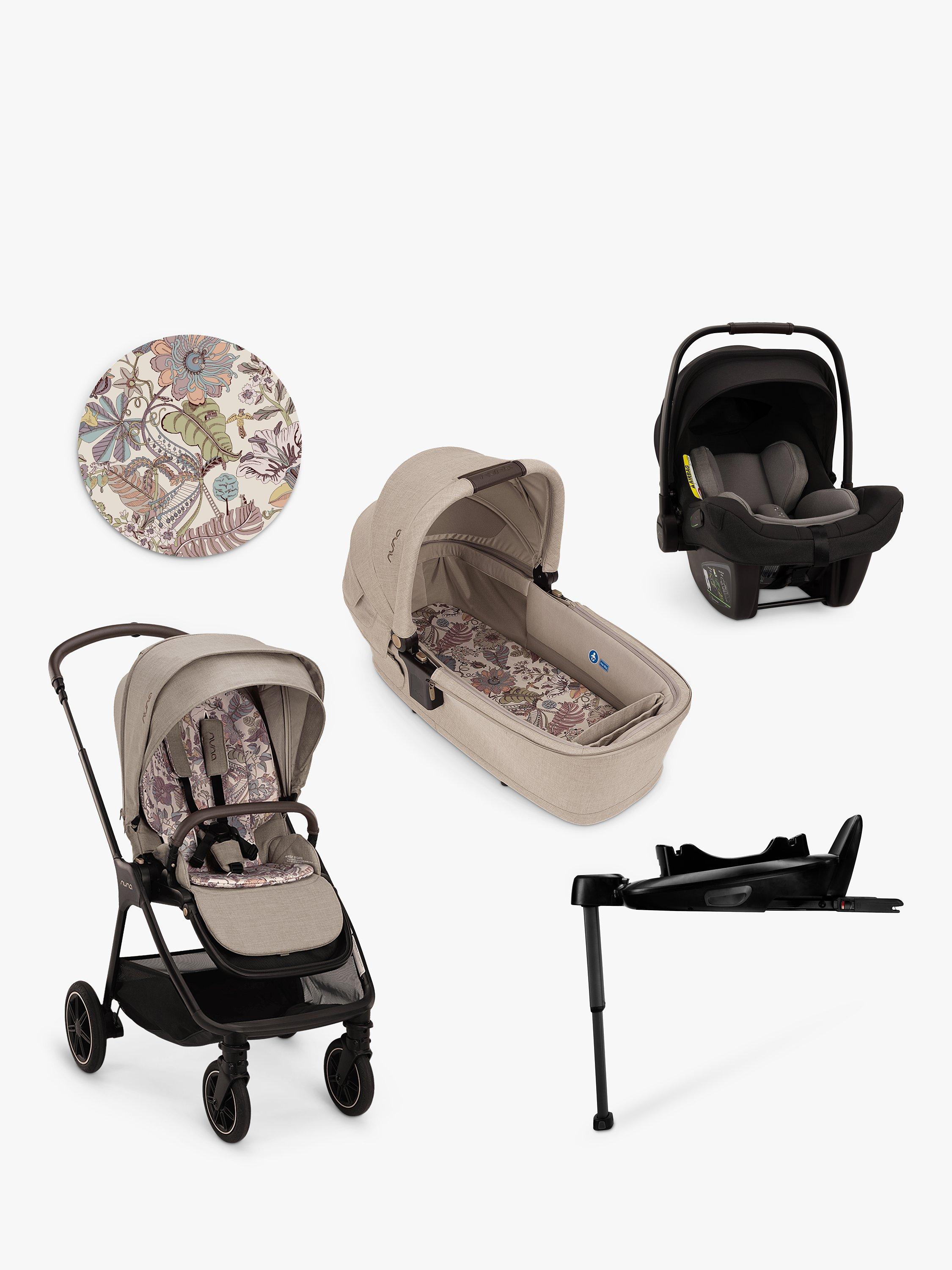 Nuna x Liberty Fantasy Land Collection Triv Next Generation Pushchair LYTL Carrycot and Pipa Next Car Seat and Base Next Bundle