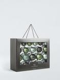 John Lewis Glass Baubles, Box of 42, Green