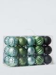 John Lewis Shatterproof Baubles, Box of 30, Green