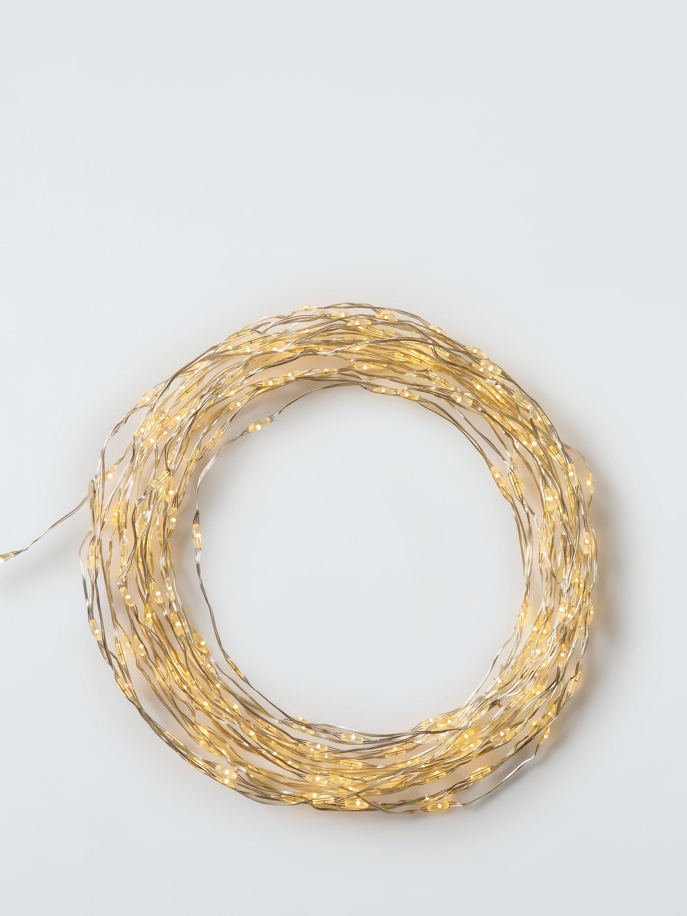 John Lewis 240 Micro LED String Lights, Lit Length 12m, Cool White