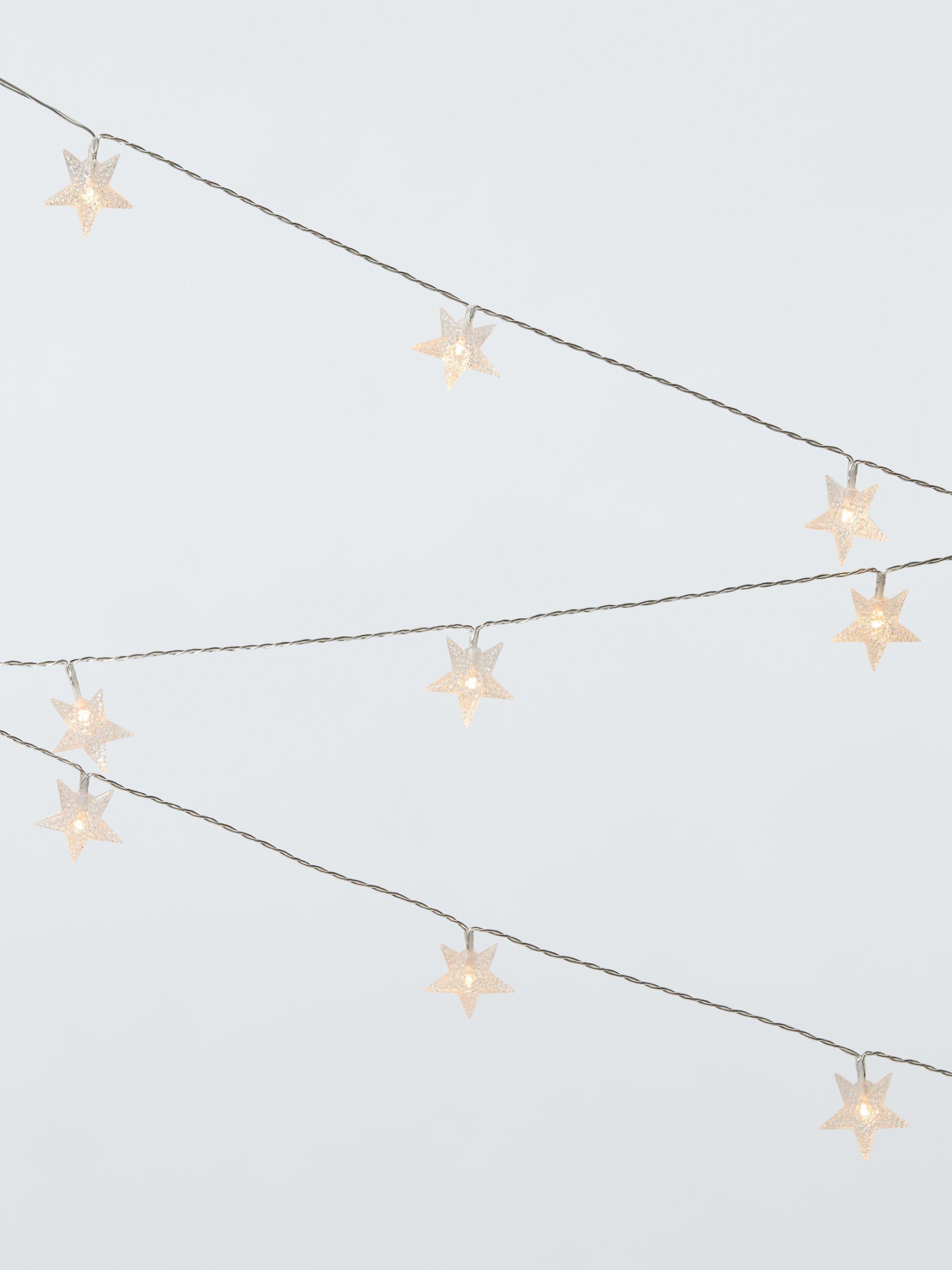 John Lewis 24 Multifunction LED Star Lights Lit Length 4.6m