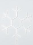 John Lewis Neon Snowflake Light, White