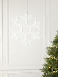 John Lewis Neon Snowflake Light, White