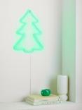 John Lewis Neon Christmas Tree Light, Green